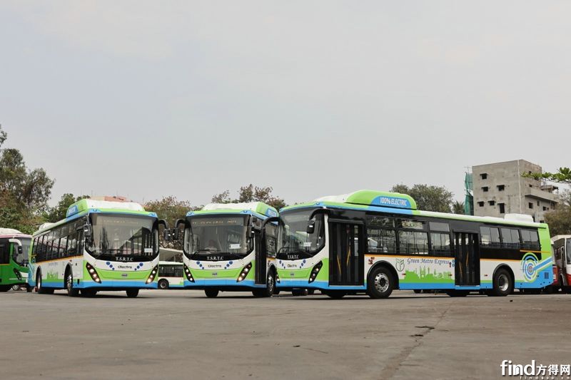 比亞迪12米純電動(dòng)城市公交巴士K9在特倫甘納邦（TSRTC）運(yùn)營