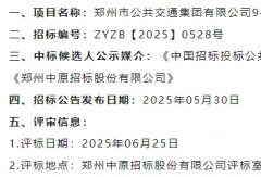 942臺純電動公交車輛”換芯“中標候選人公示
